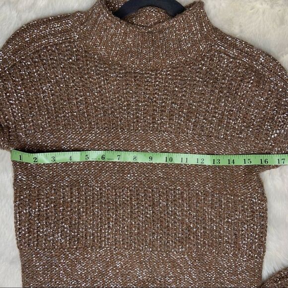 Sz Xs Banana Republic Tan Yarn Silver Sweater - Picture 2 of 6